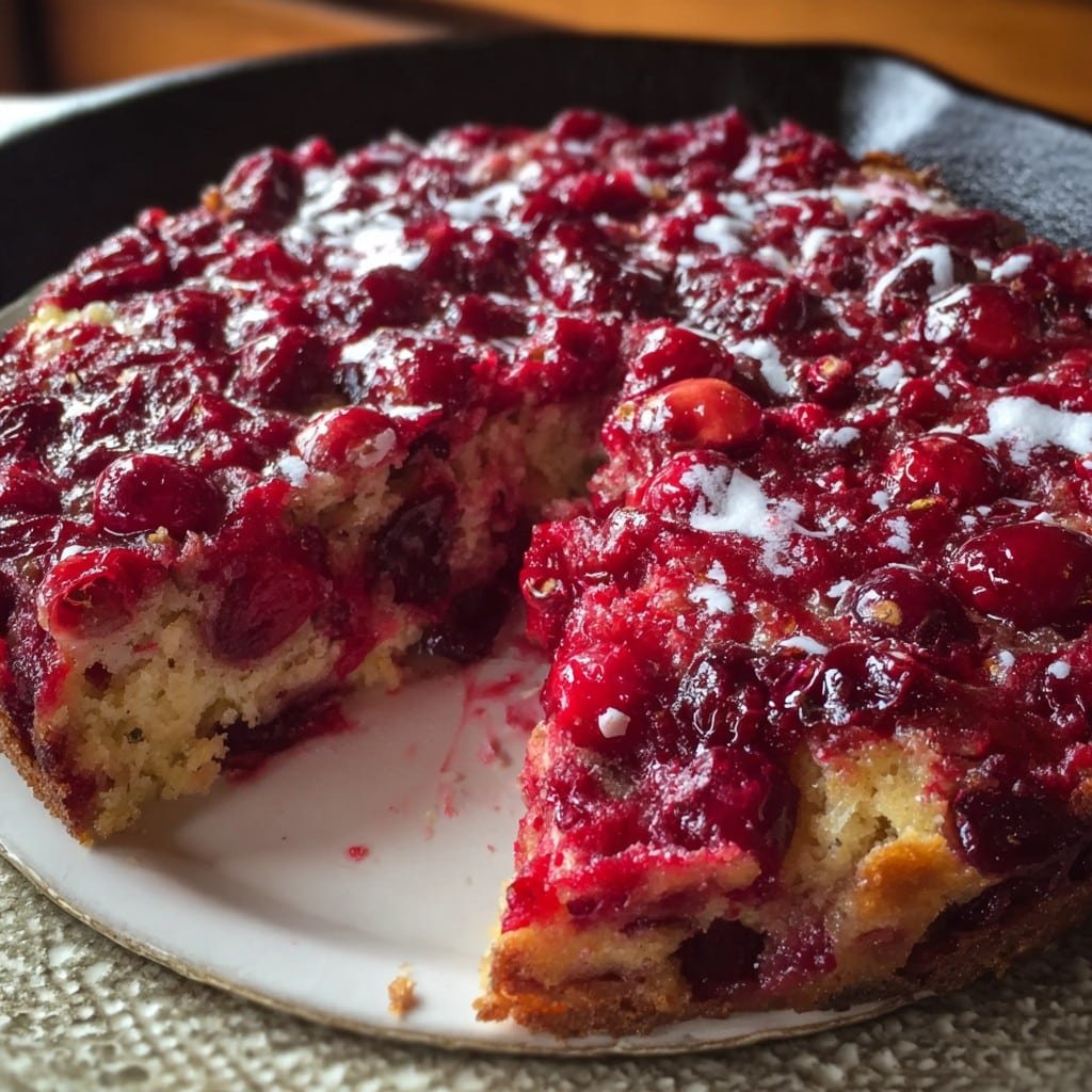 Crustless Cranberry Pie