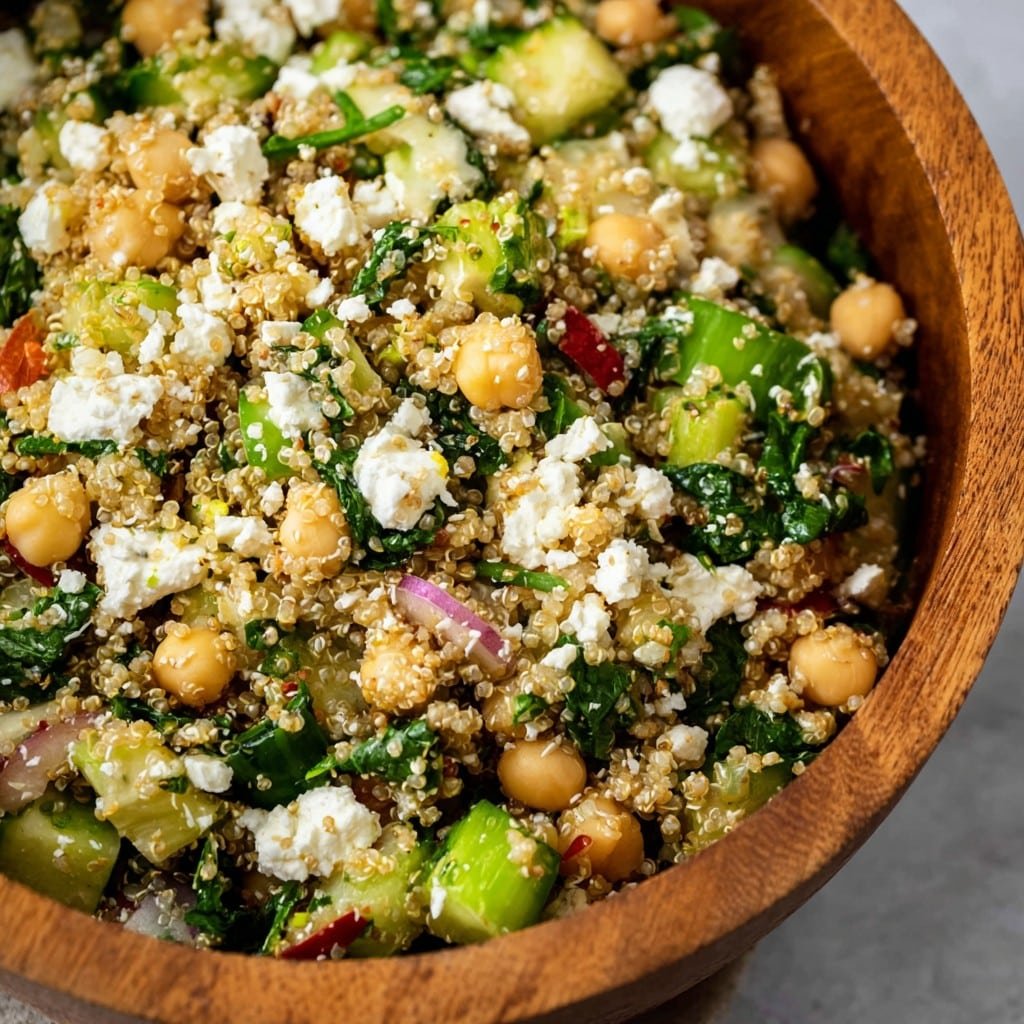 Detox Chickpea Quinoa Feta Salad