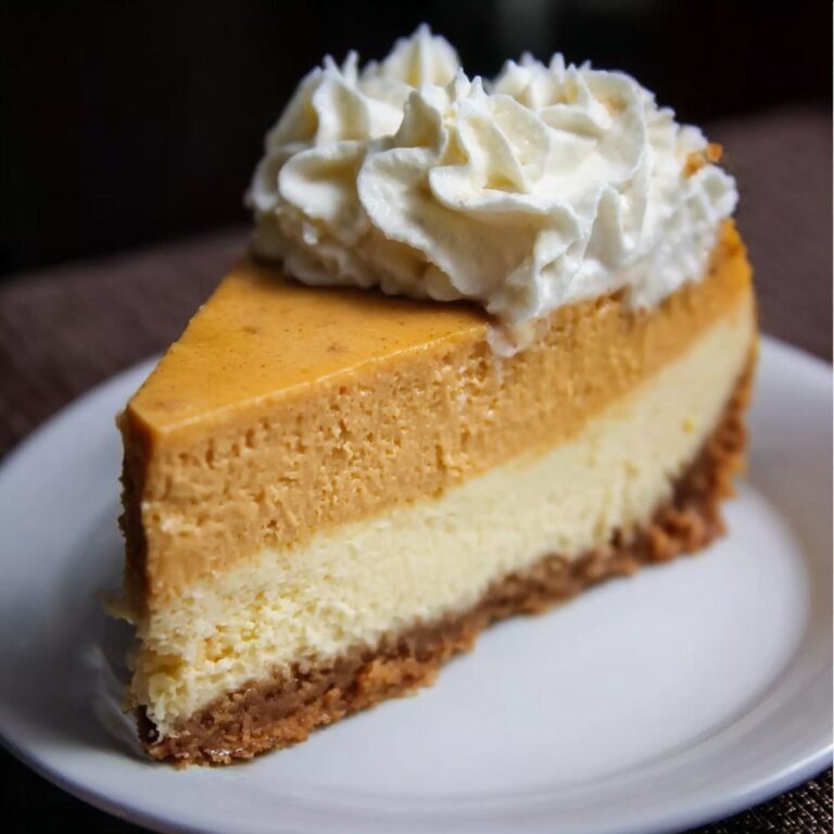 Double Layer Pumpkin Cheesecake For Thanks Giving Day