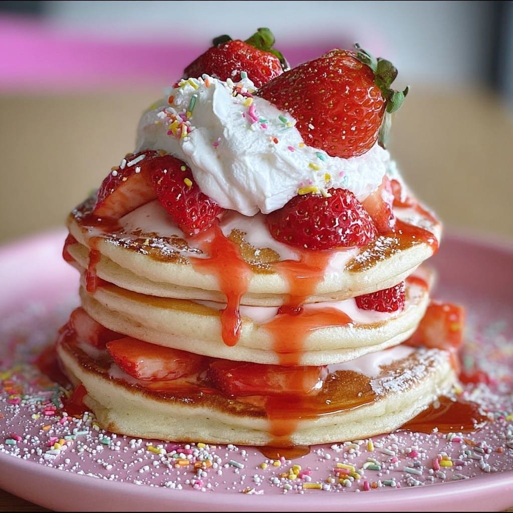 Fluffy Strawberry Bliss Pancakes 1 Fluffy Strawberry Bliss Pancakes