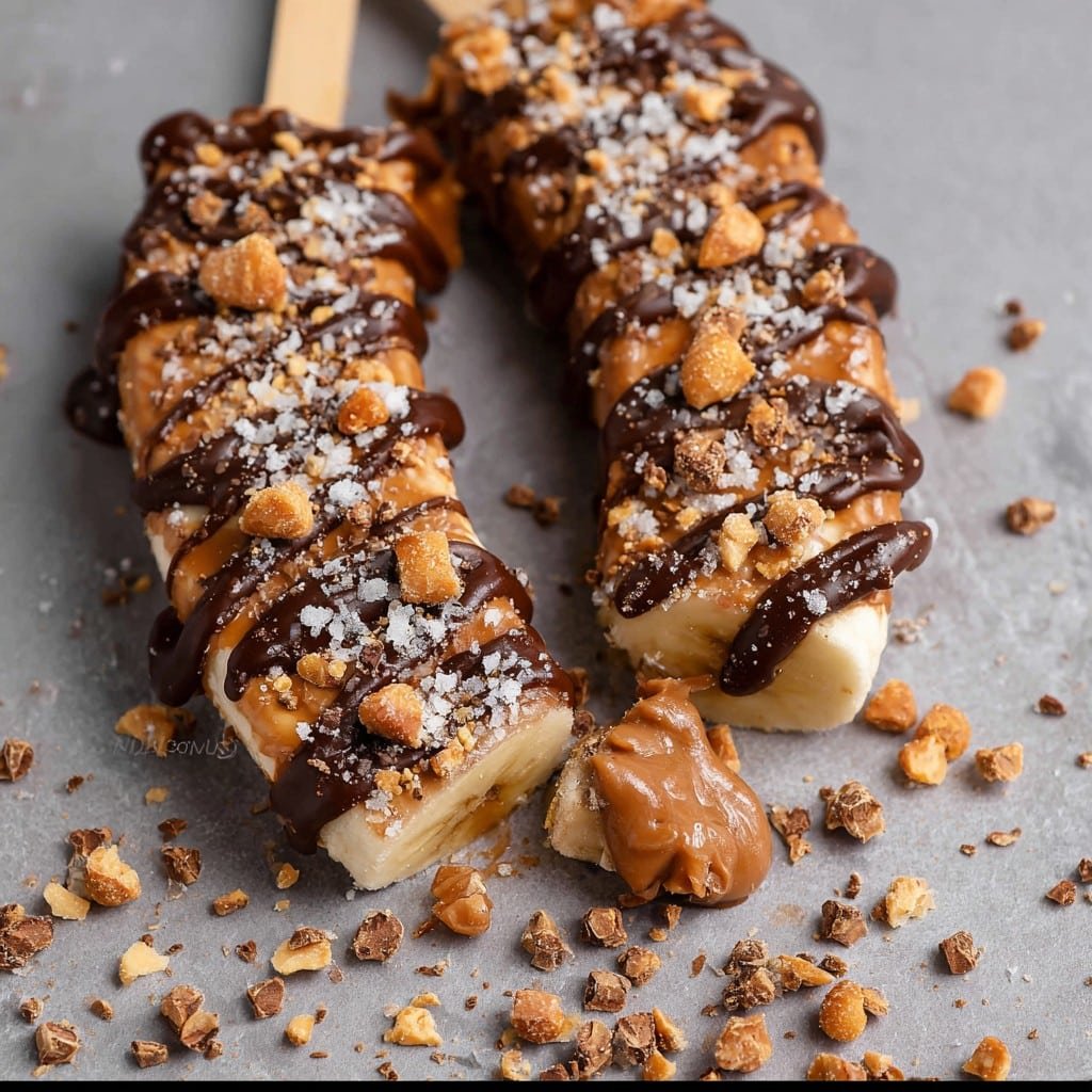 Frozen Banana Snickers 1 Frozen Banana Snickers