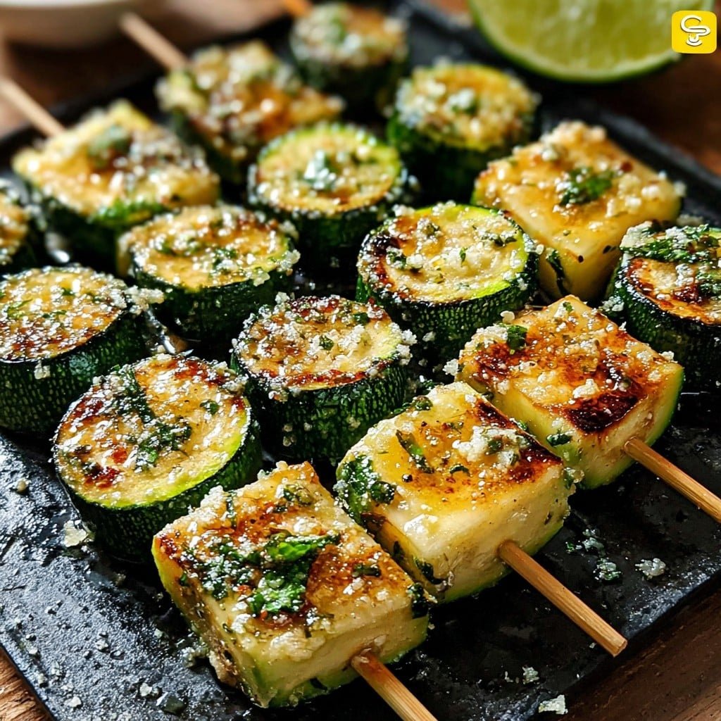 Garlic Butter Zucchini Skewers