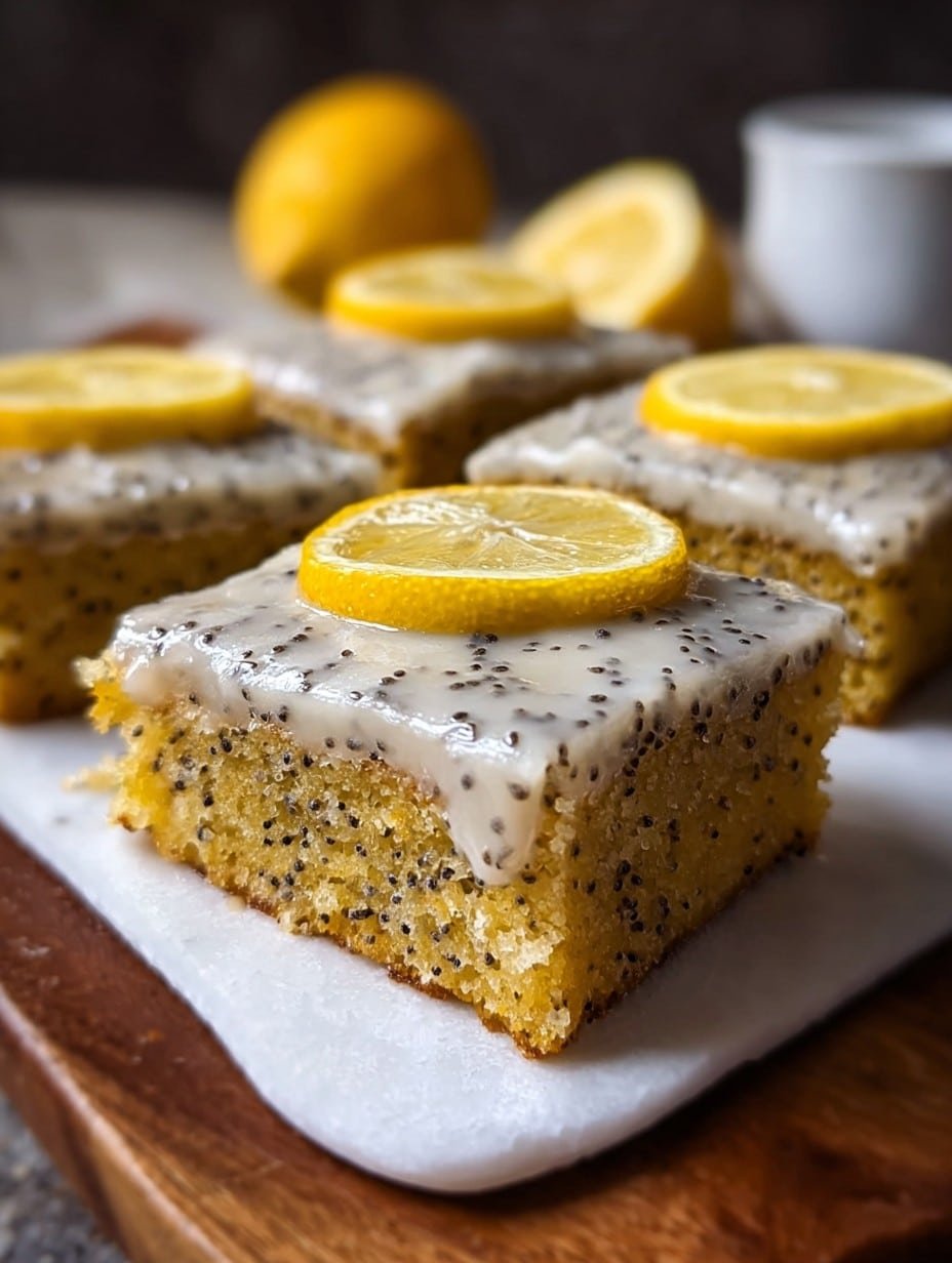 Glazed Lemon Poppy Seed Bars 1 Glazed Lemon Poppy Seed Bars