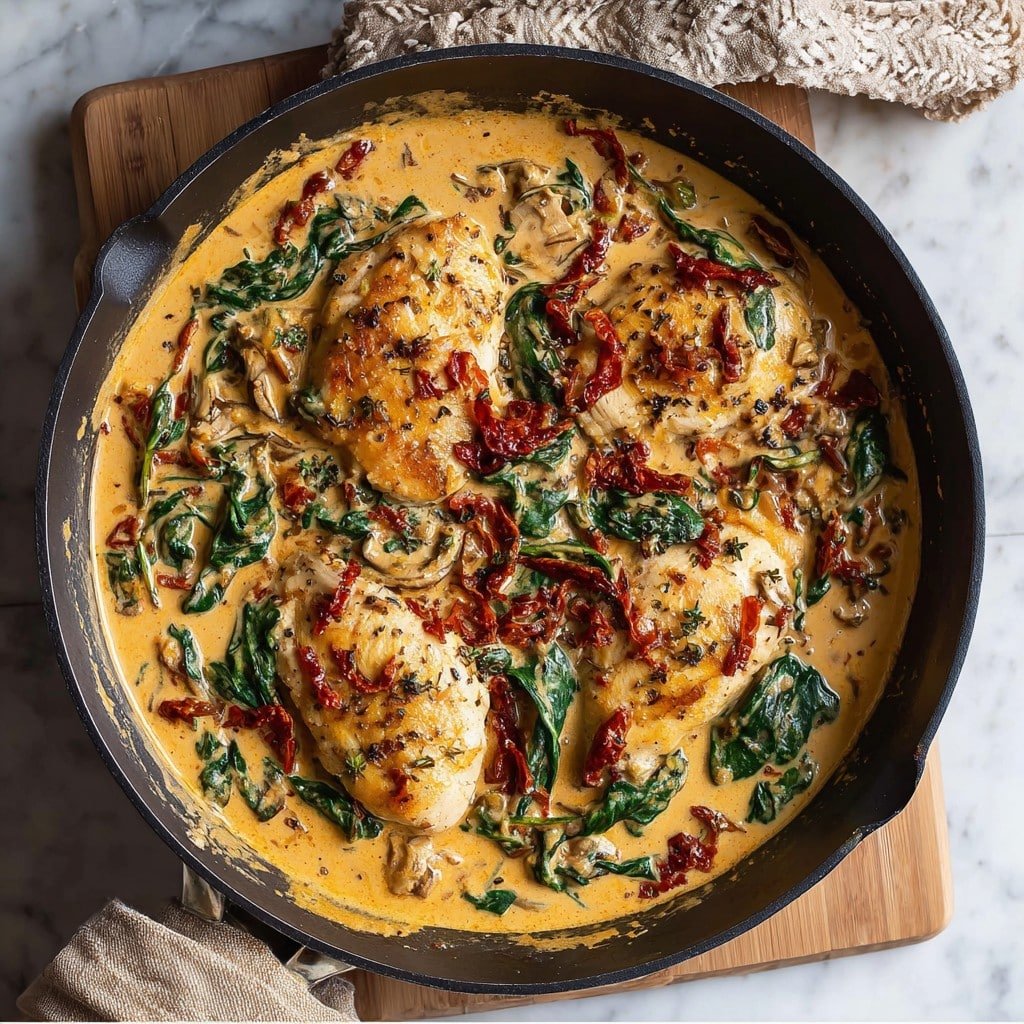 Italian Skillet Creamy Tuscan Chicken Recipe 1 Italian Skillet Creamy Tuscan Chicken Recipe