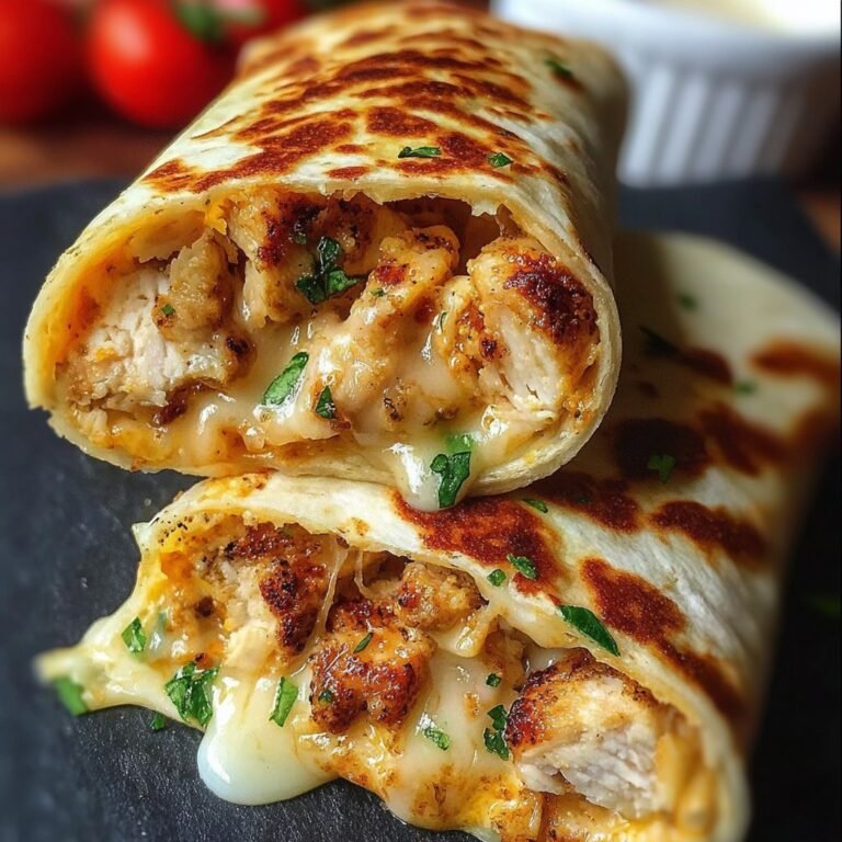 Low Carb Cheesy Garlic Chicken Wraps