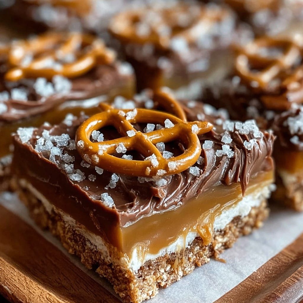 No-Bake Salted Caramel Pretzel Bars 1 No-Bake Salted Caramel Pretzel Bars