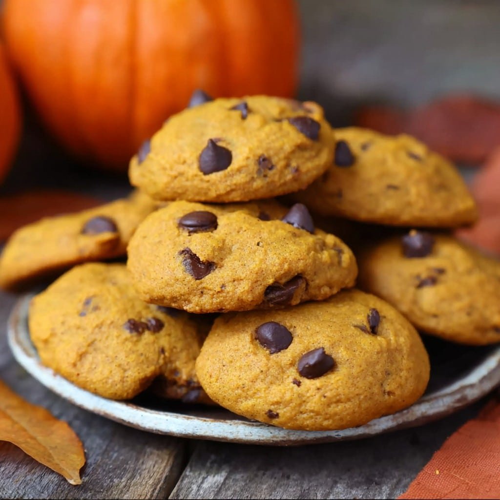 Pumpkin Chocolate Chip Cookies Easy Thanks Giving Dessert