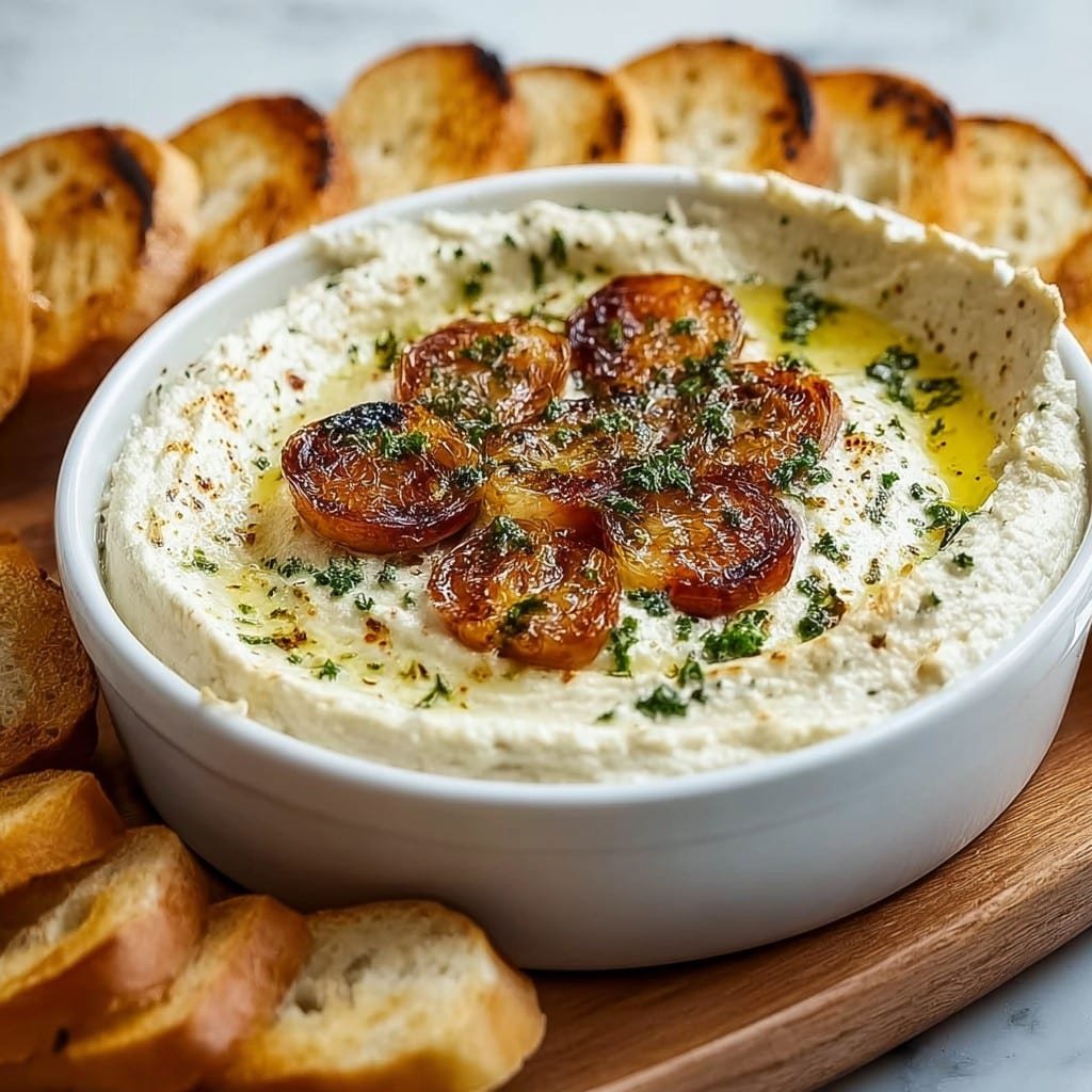 Roasted Garlic Goat Cheese Dip