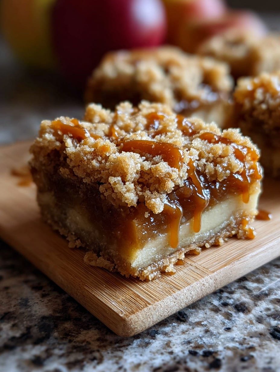 Salted Caramel Apple Crumble Bars Fall Recipe