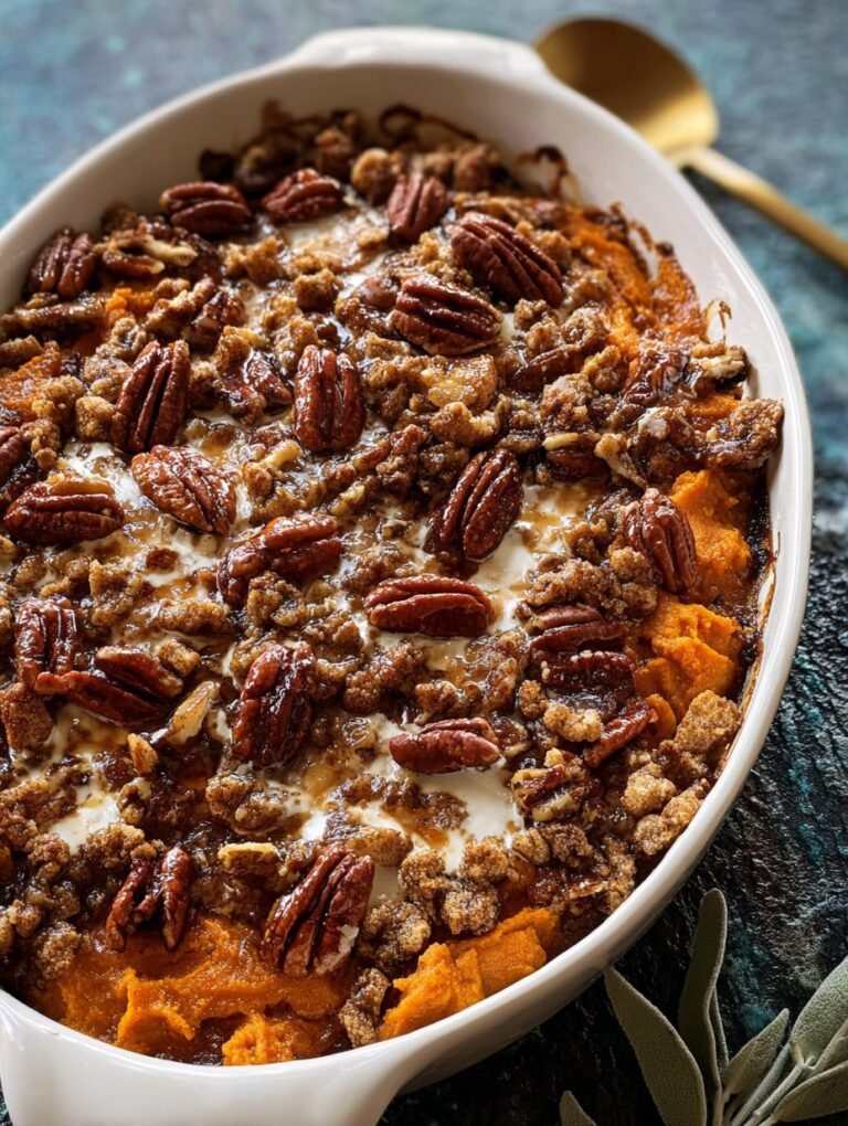 Southern Maple Sweet Potato Casserole