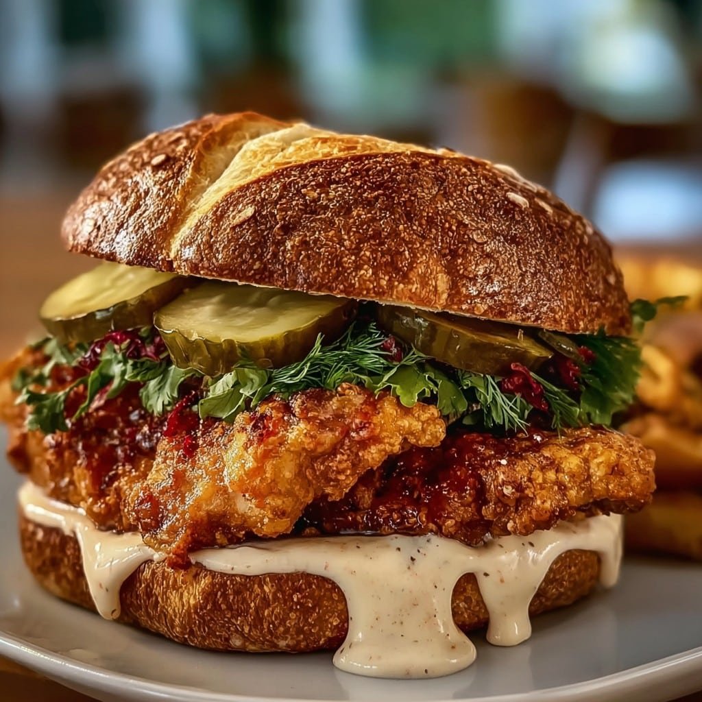 Spicy Chicken Sandwich with Homemade Sauce 1 Spicy Chicken Sandwich with Homemade Sauce