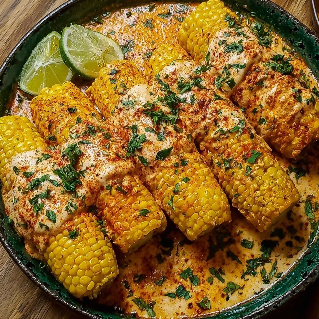Spicy Creamy Cajun Corn Cob