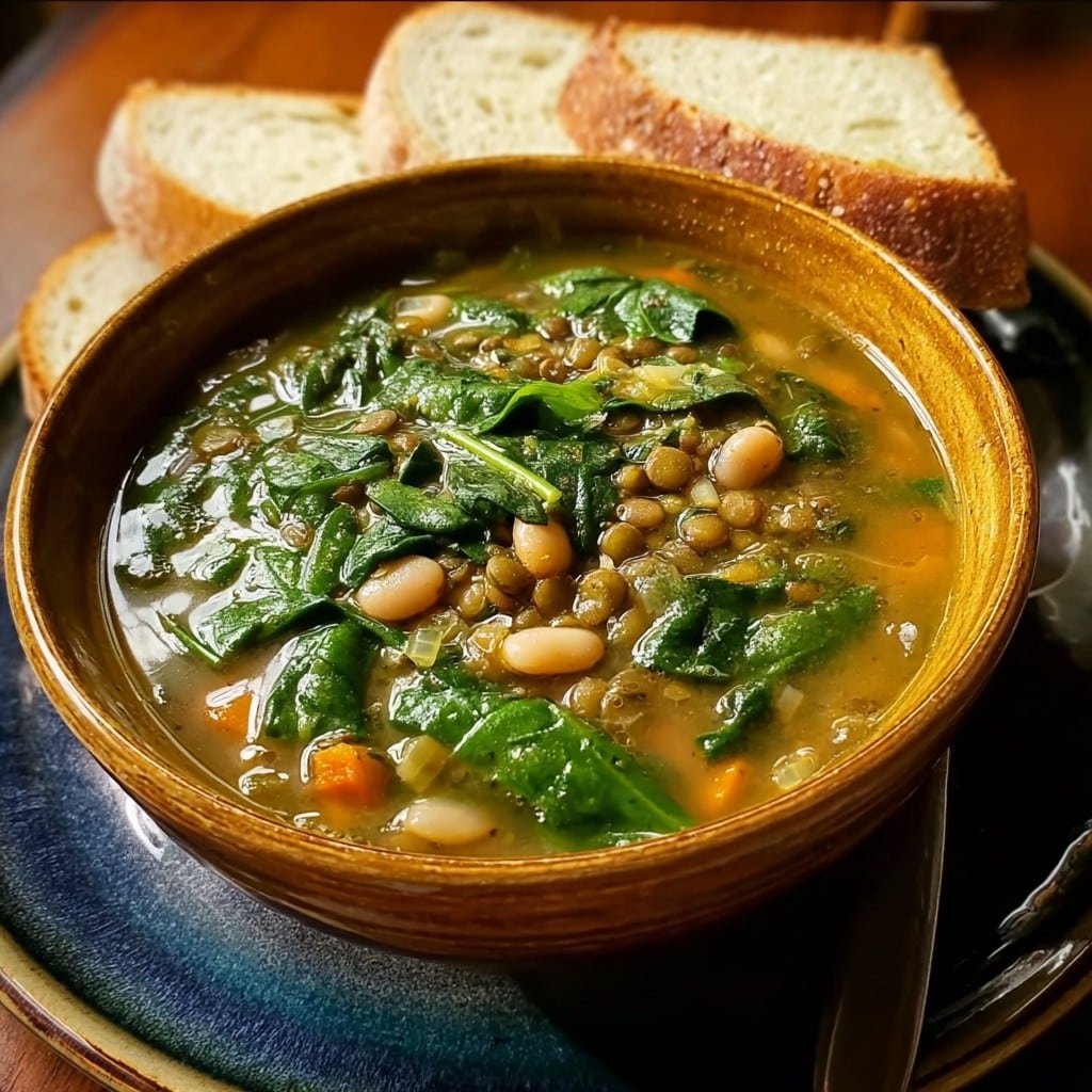 Spinach, Lentil, and Butter Bean Soup 1 Spinach, Lentil, and Butter Bean Soup