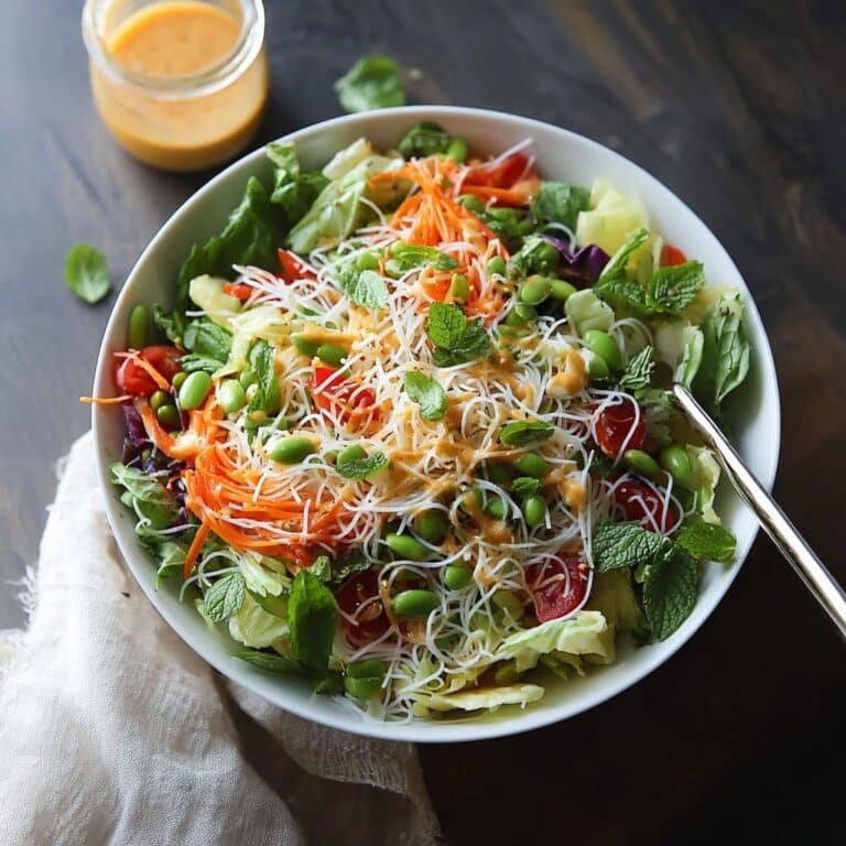 Spring Roll Salad with Spicy Ginger Dressing