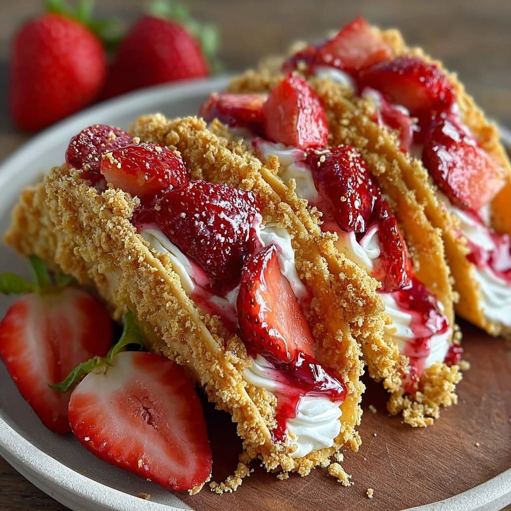 Strawberry Crunch Cheesecake Tacos 1 Strawberry Crunch Cheesecake Tacos