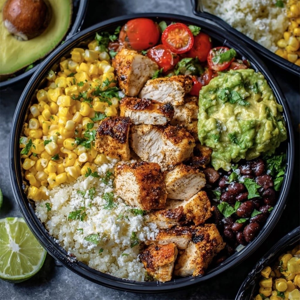 Street Corn Chicken Bowl Meal Prep