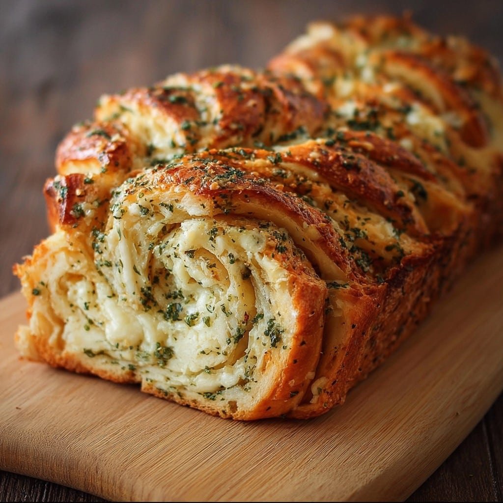 Swirled Garlic Herb And Cheese Bread 2 Swirled Garlic Herb And Cheese Bread