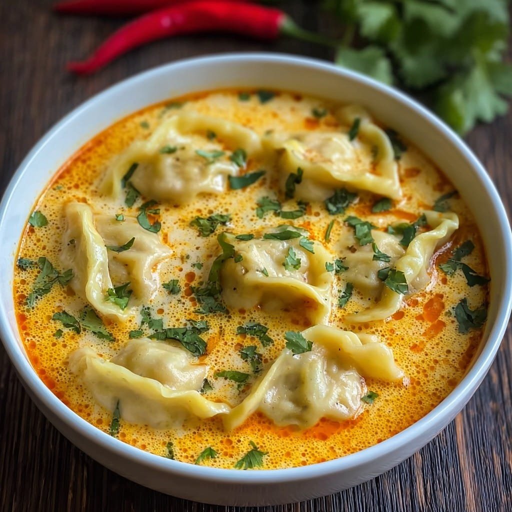 Thai Coconut Curry Dumpling Soup