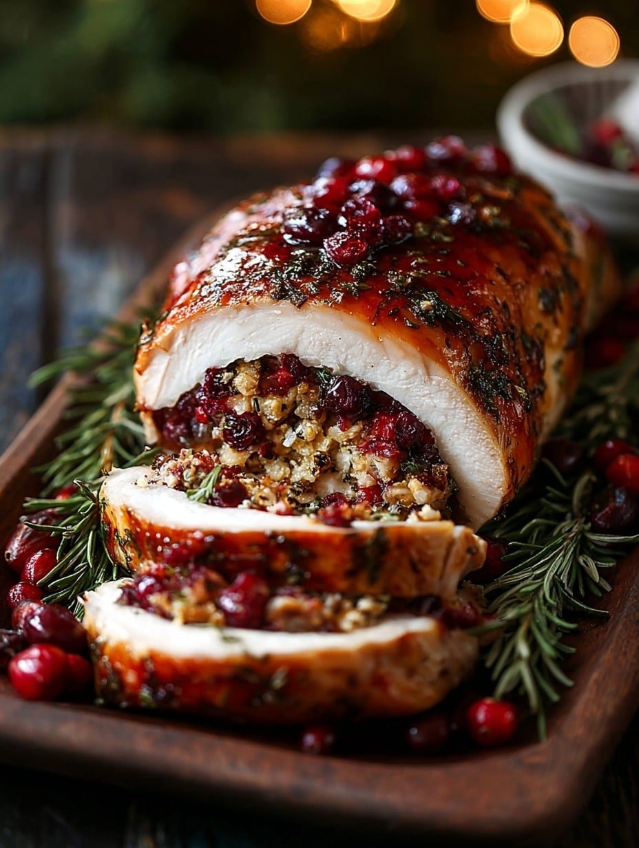 Thanksgiving and Christmas Cranberry-Stuffed Turkey Breast 2 Thanksgiving and Christmas Cranberry-Stuffed Turkey Breast