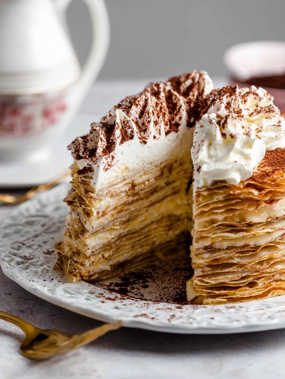 Tiramisu Crepe Cake 1 Tiramisu Crepe Cake