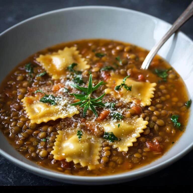 Umbrian Lentil Soup with Pasta