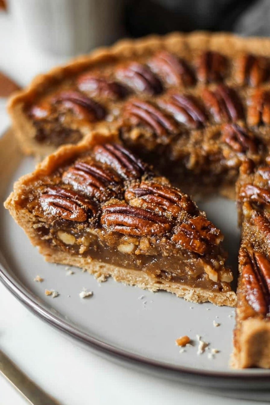 A delicious, irresistible picture of Healthy Pecan Pie
