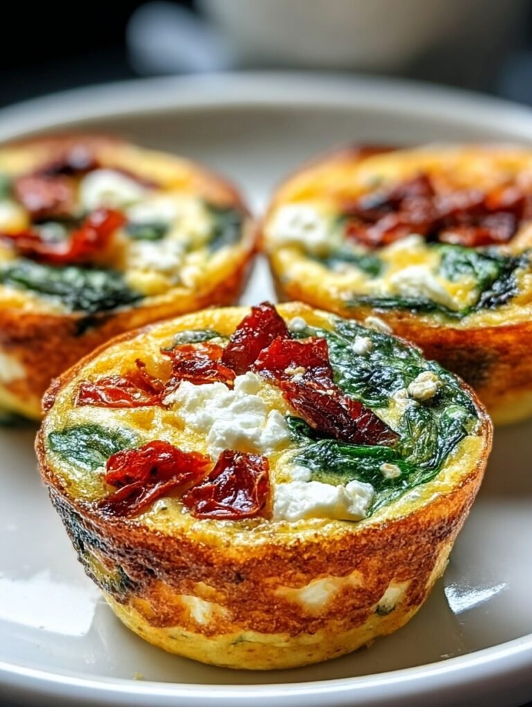 Amazing Spinach, Feta, and Sun-Dried Tomato Egg Muffins Delight Recipe
