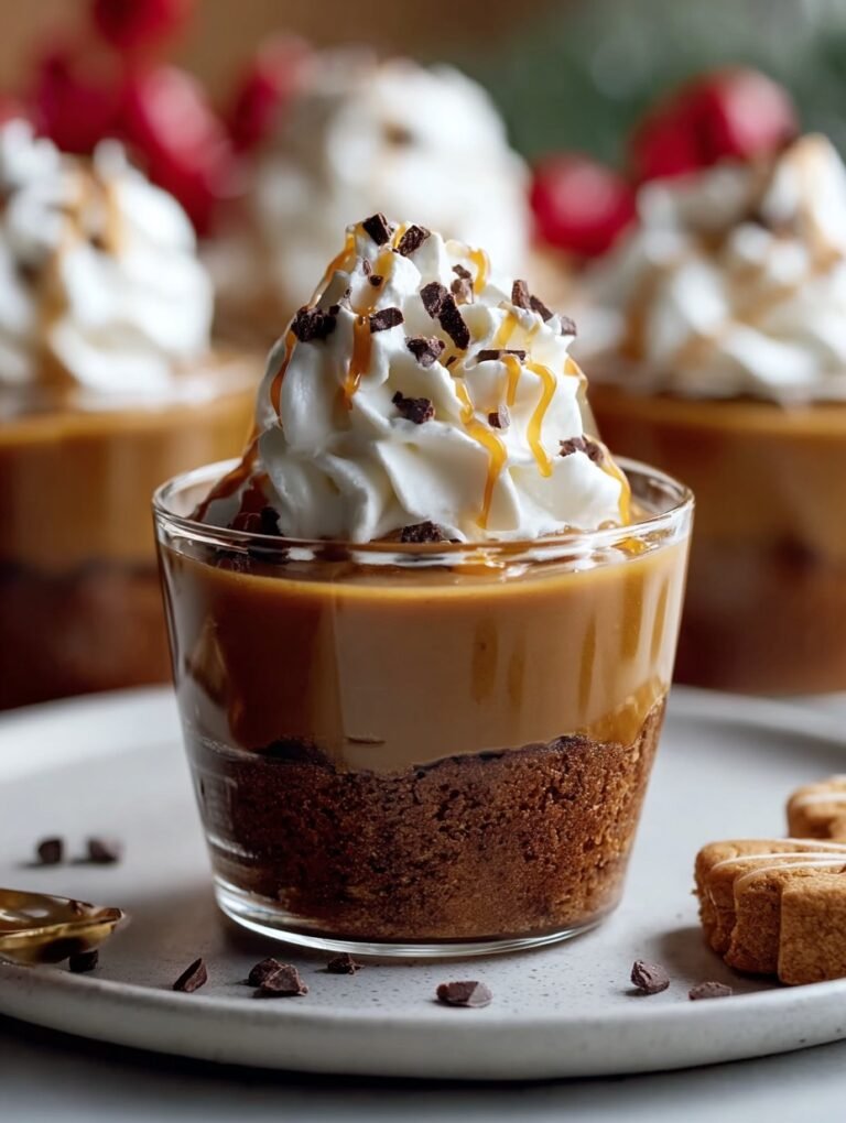 Christmas Gingerbread Pudding Cups