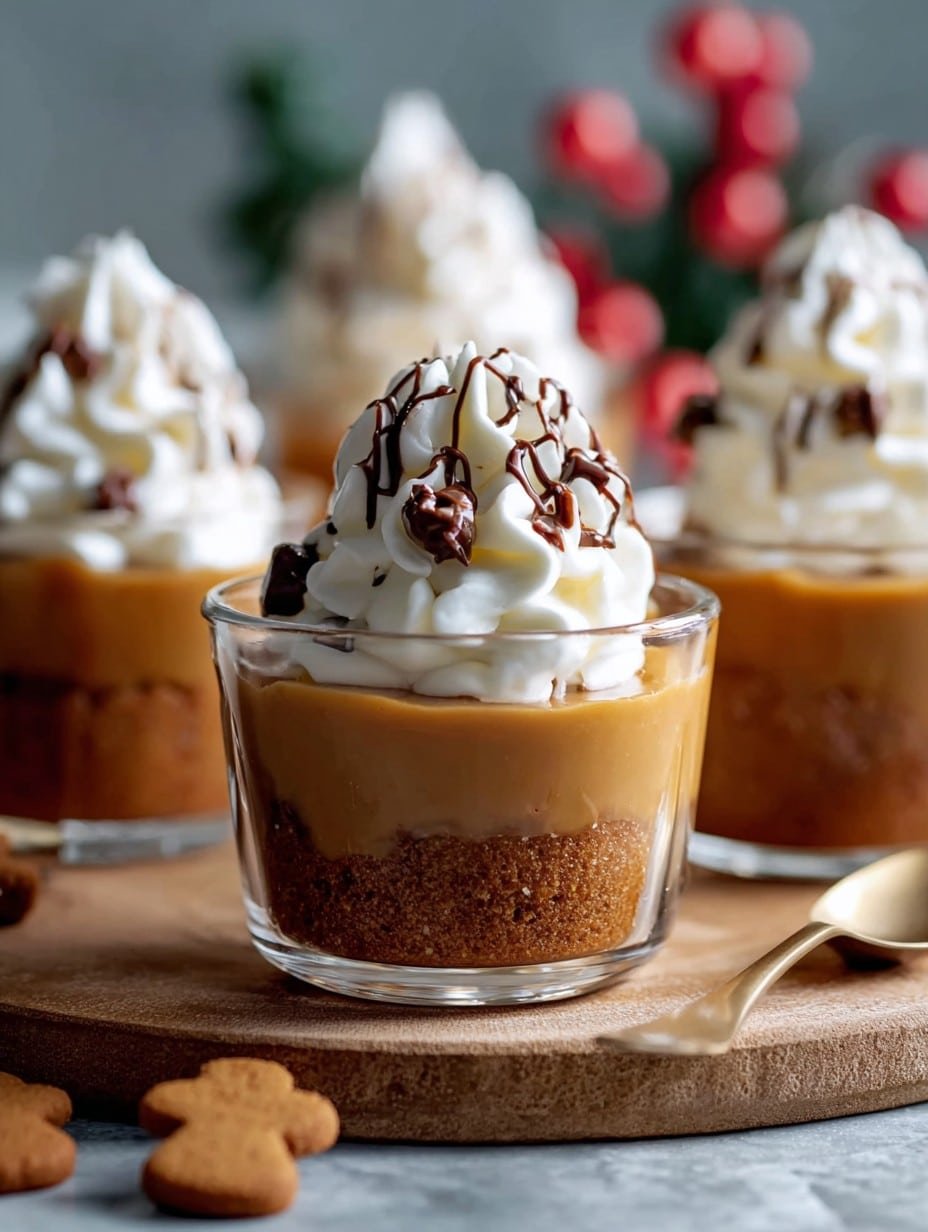 Christmas Gingerbread Pudding Cups
