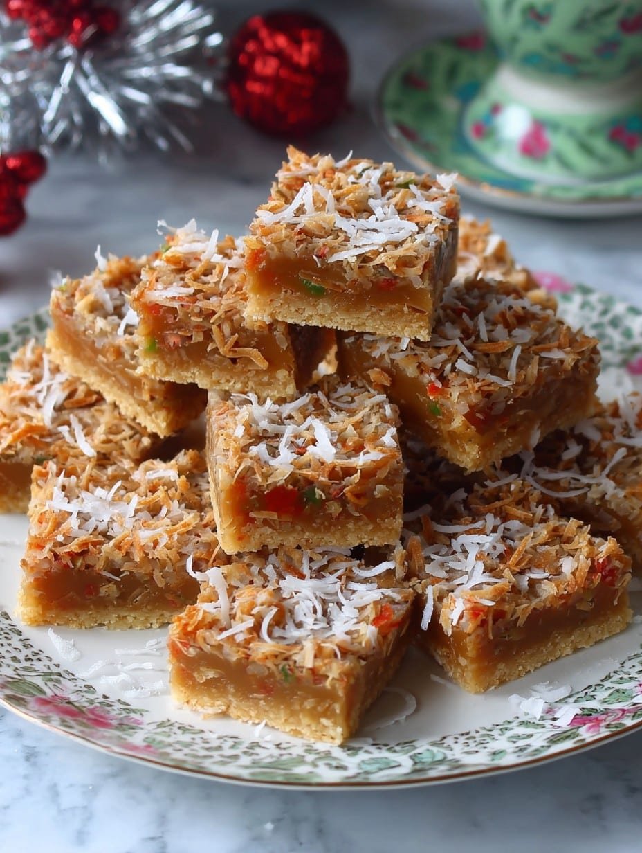 Coconut Mixed Peel Squares