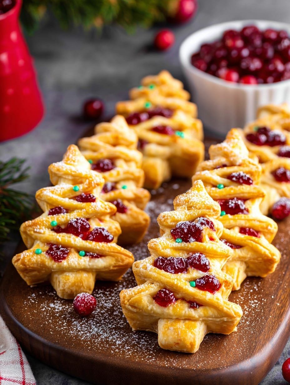 Cranberry & Orange Christmas Tree Pies