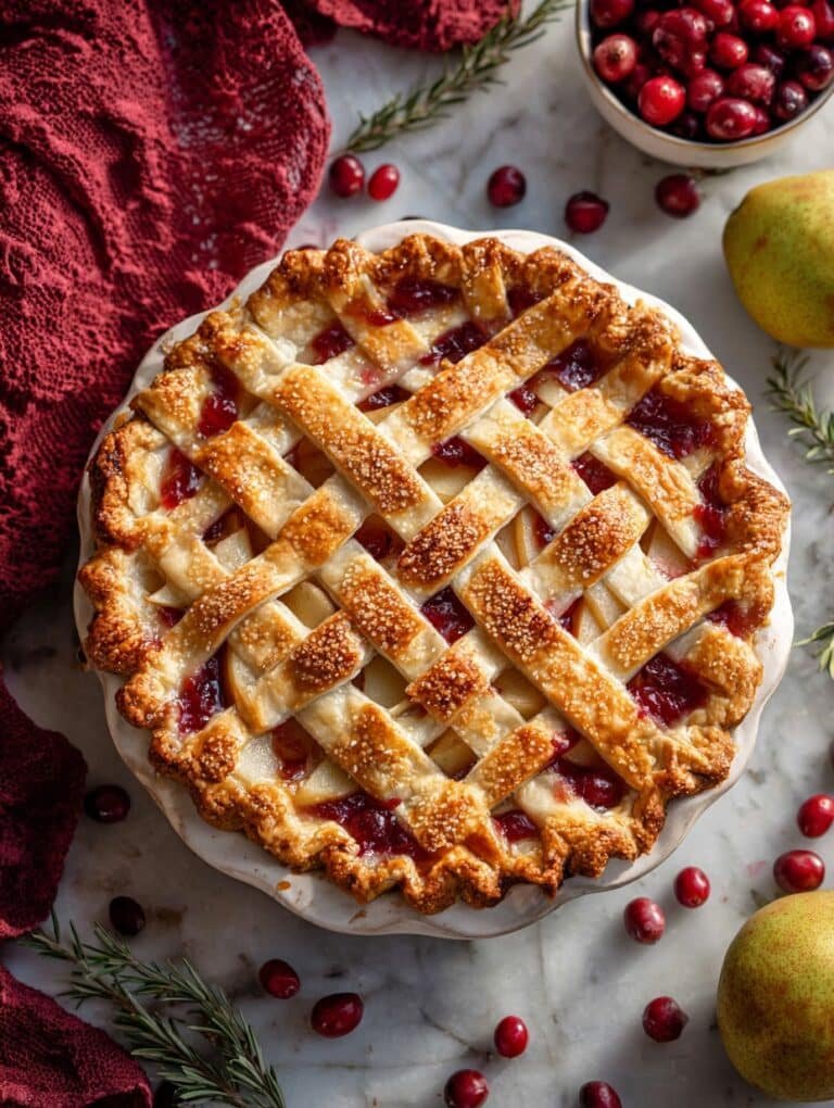 Cranberry Pear Pie—A Cozy Favorite for Dessert Lovers