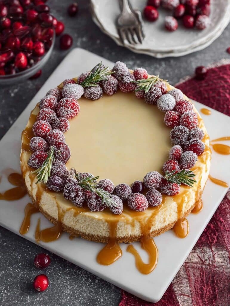 Eggnog Christmas Cheesecake
