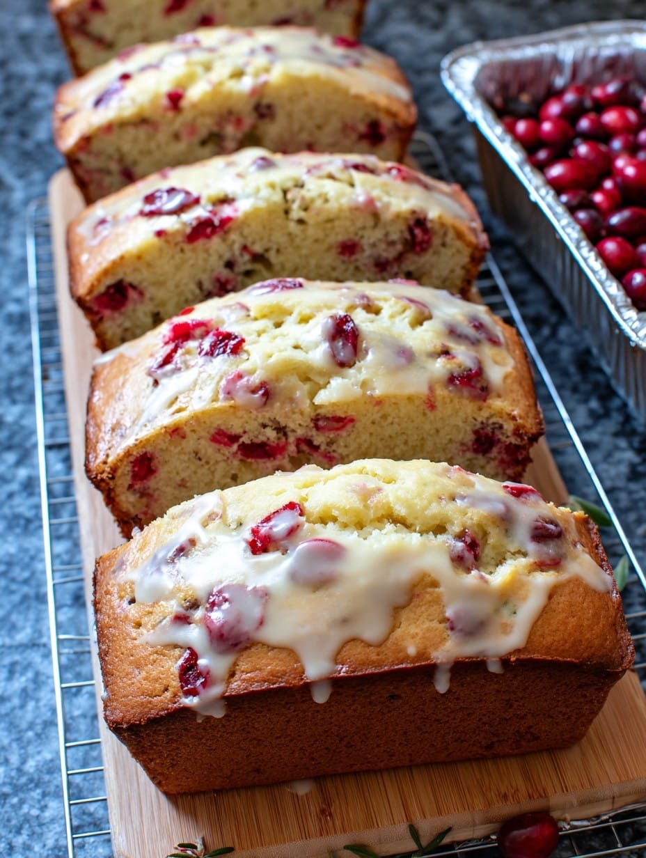 Eggnog Cranberry Bread