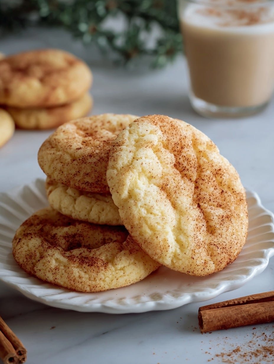 Eggnog Snickerdoodles Christmas Cookies
