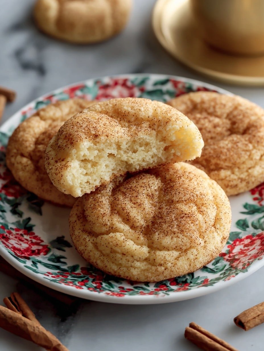 Eggnog Snickerdoodles Christmas Cookies