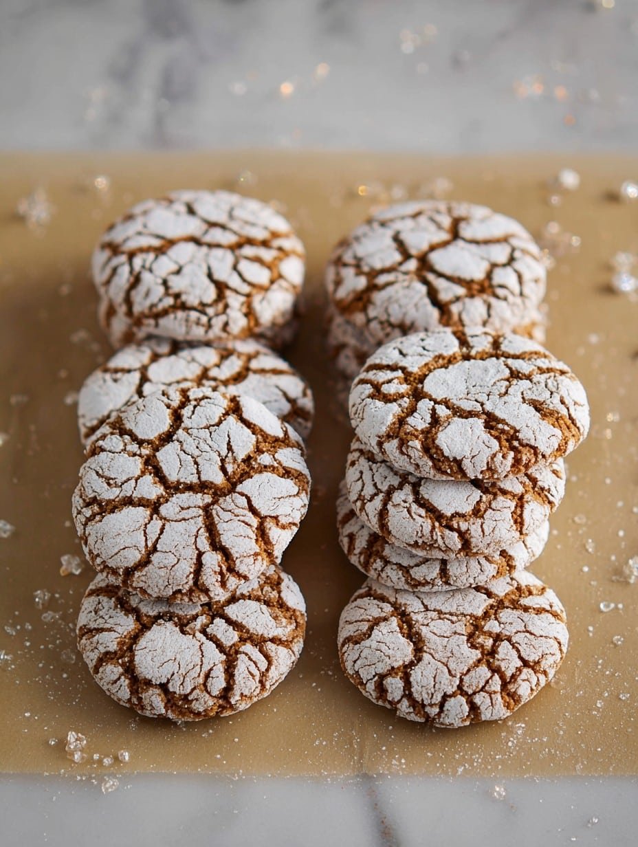Gingerbread Crinkle Cookies