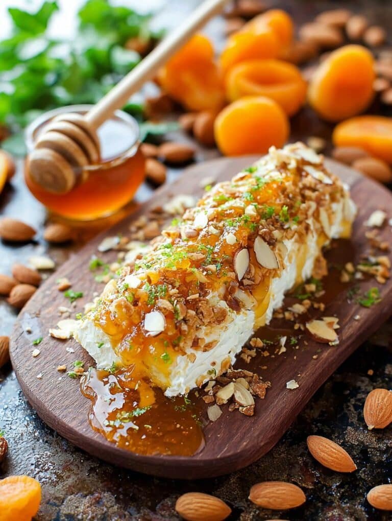 Goat Cheese Spread with Honey, Apricot, and Almonds Recipe