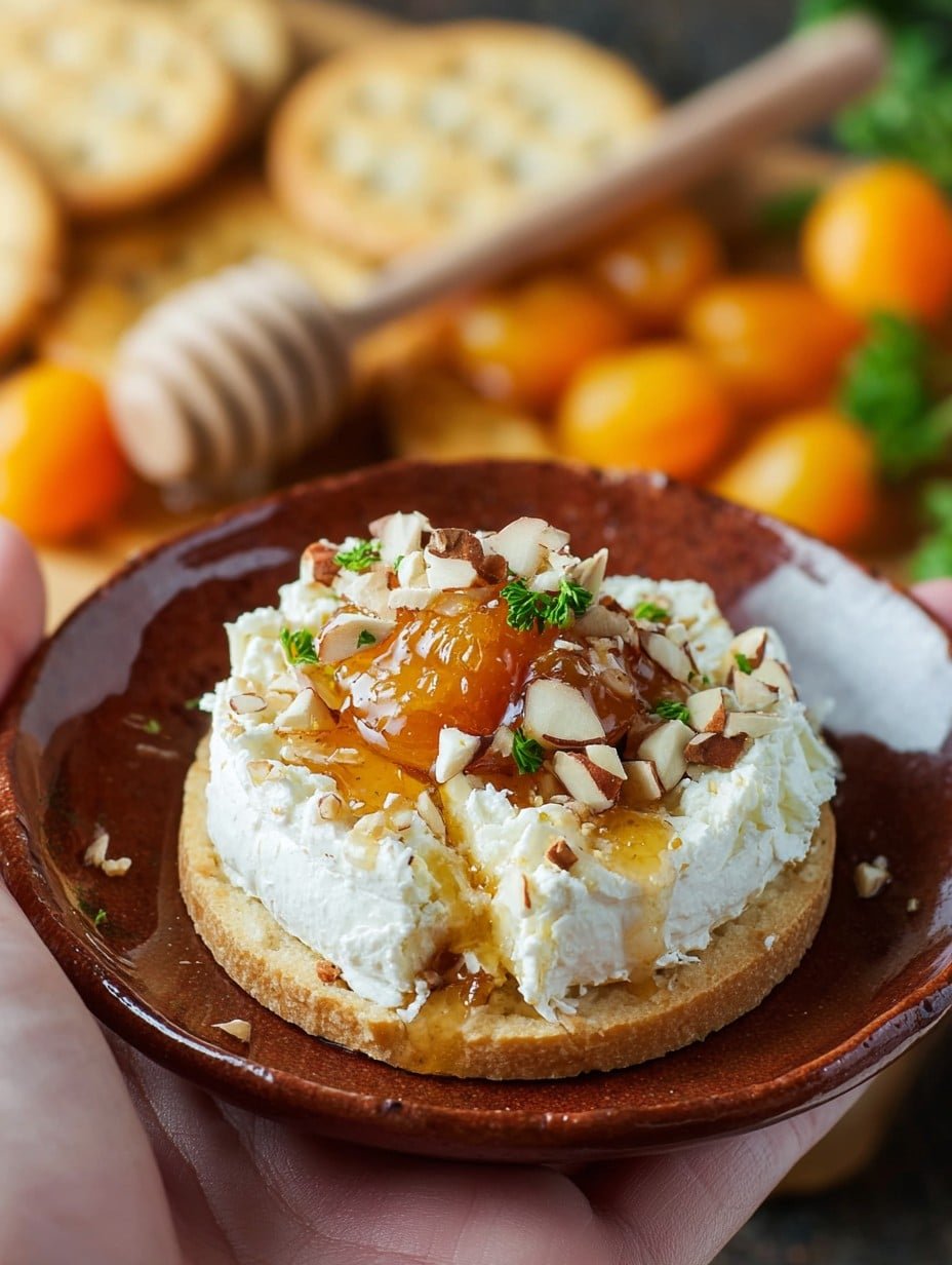 Goat Cheese Spread with Honey, Apricot, and Almonds