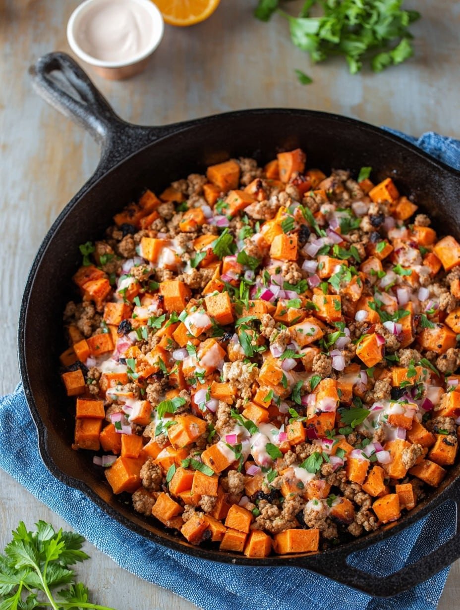Ground Turkey Sweet Potato Skillet