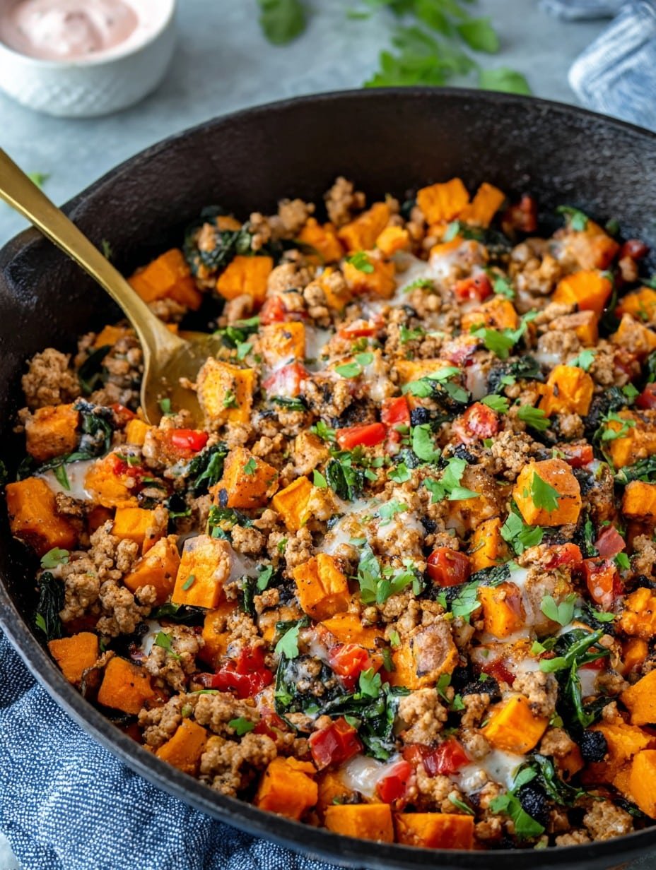 Ground Turkey Sweet Potato Skillet