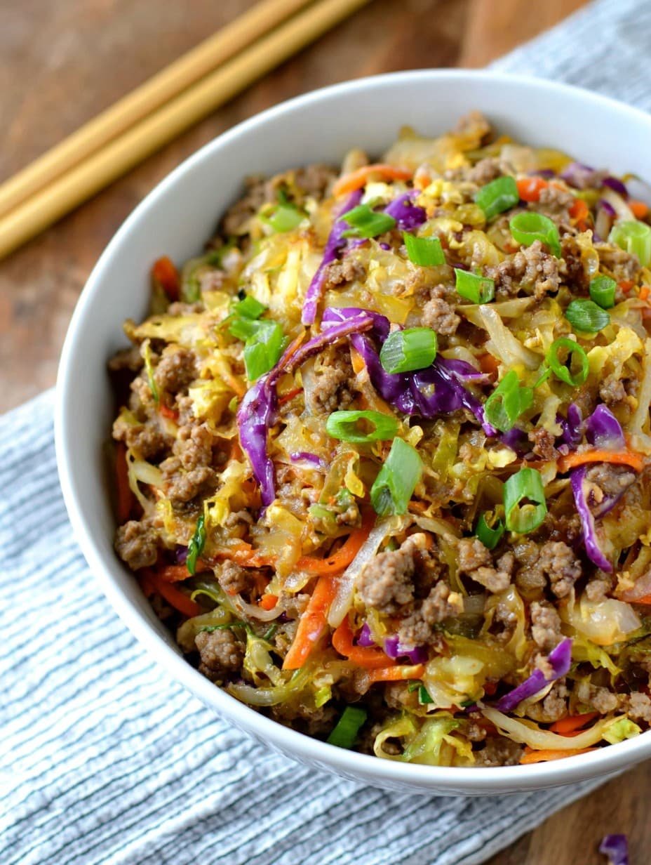 Low-Carb Easy To Make Egg Roll In A Bowl