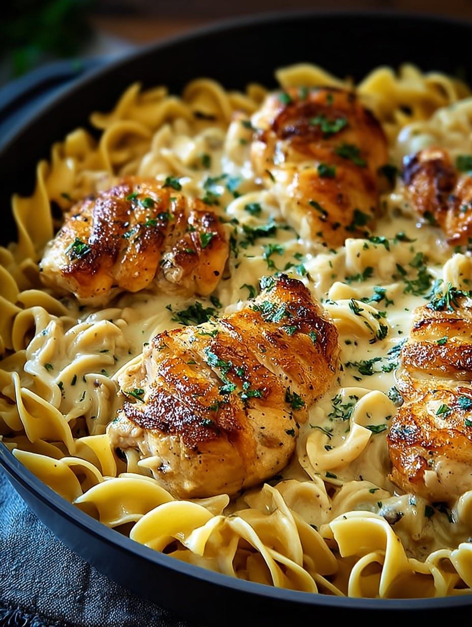 One-Pan Chicken with Buttered Noodles