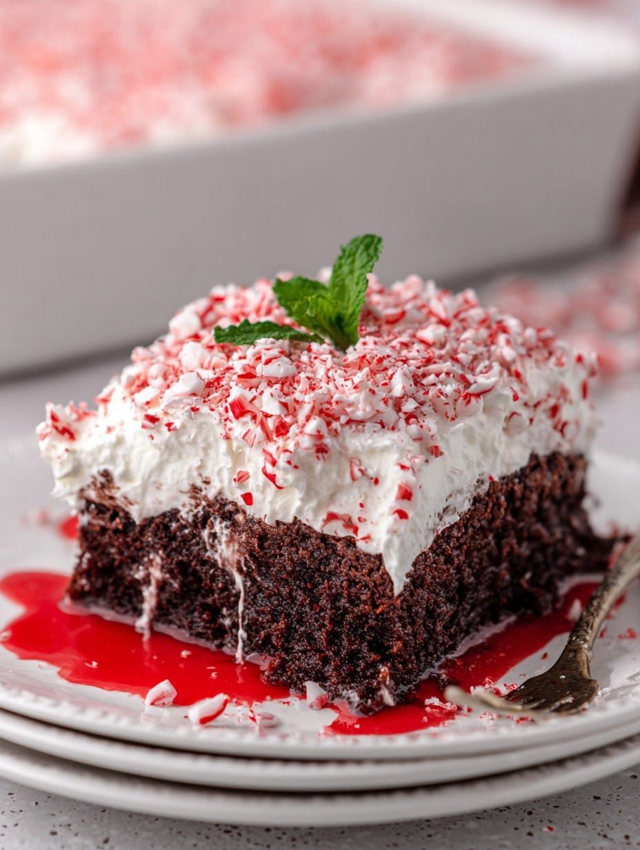 Peppermint Poke Cake