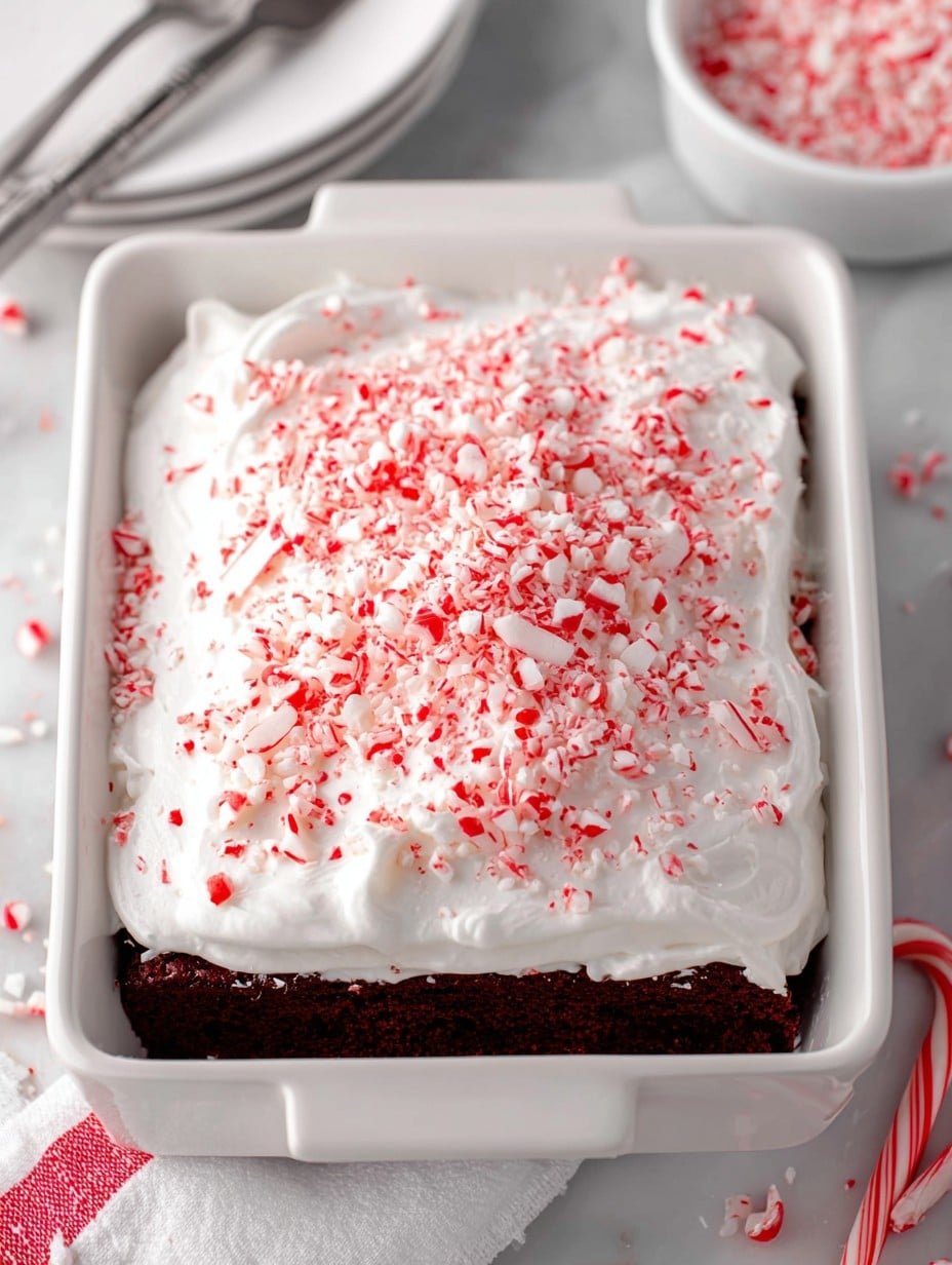 Peppermint Poke Cake