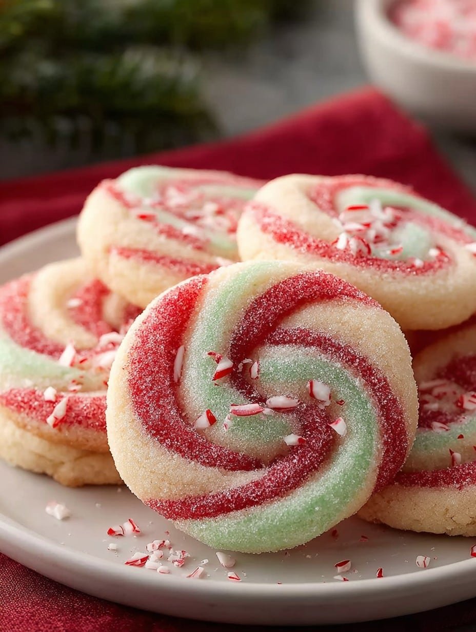 Peppermint Swirl Christmas Cookies