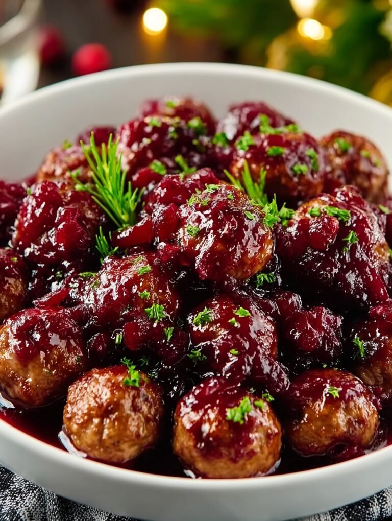Quick Christmas Cranberry Meatballs for Festive Gatherings