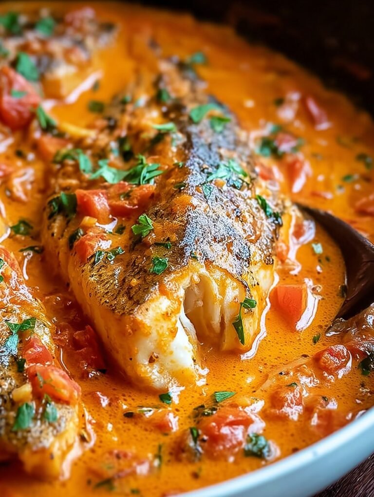 Savor Tilapia in Roasted Pepper Sauce