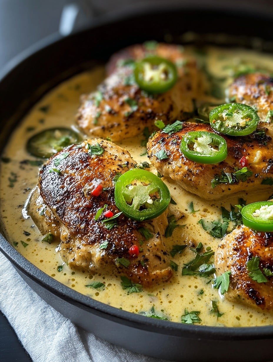 Spicy Jalapeno Chicken with Creamy Sauce Recipe