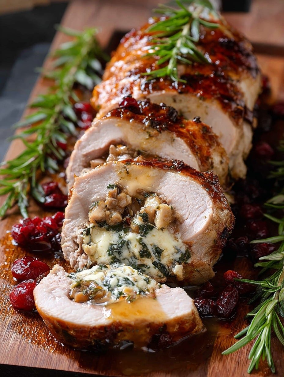Stuffed Pork Tenderloin, Special Main Dish For Christmas Dinner